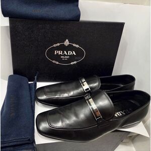 Prada - Men’s Black Leather Loafers